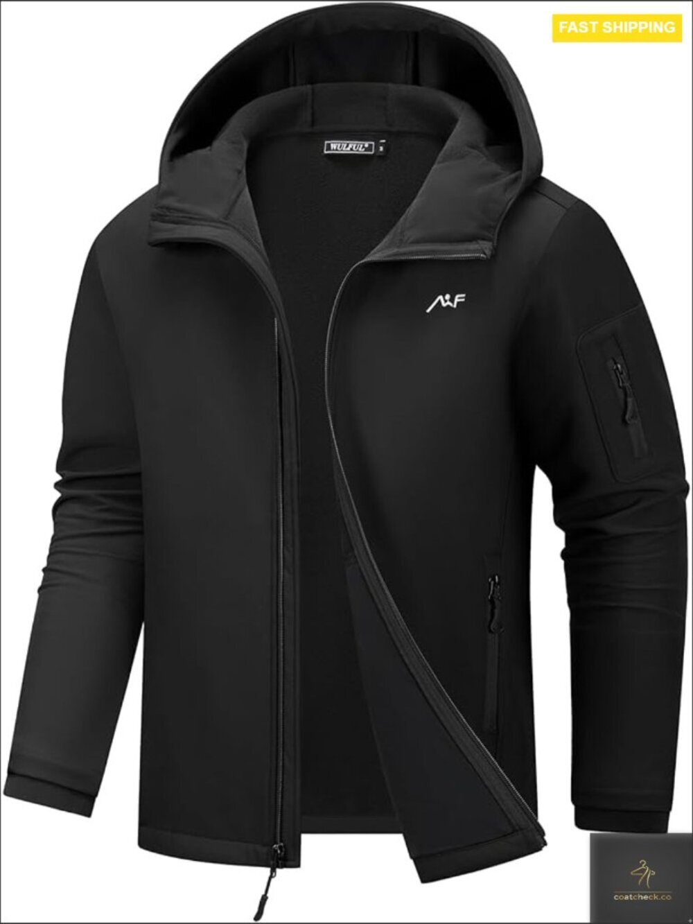 Men's Lightweight Softshell Jacket Fleece Lined Windbreaker Waterproof Outdoor